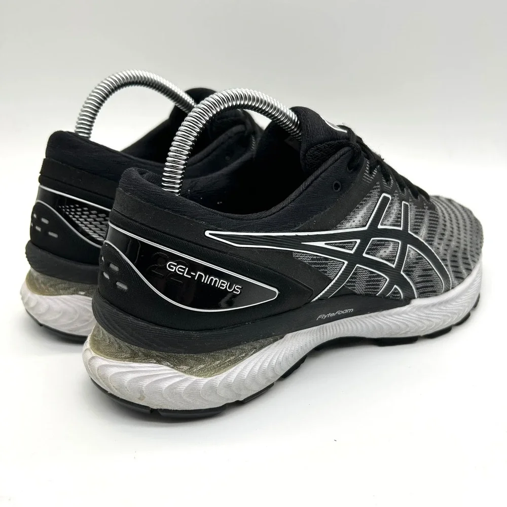 ASICS Gel-Nimbus 22 Shoes Womens 9 Wide Black White‎ Running Sneakers 1012A586